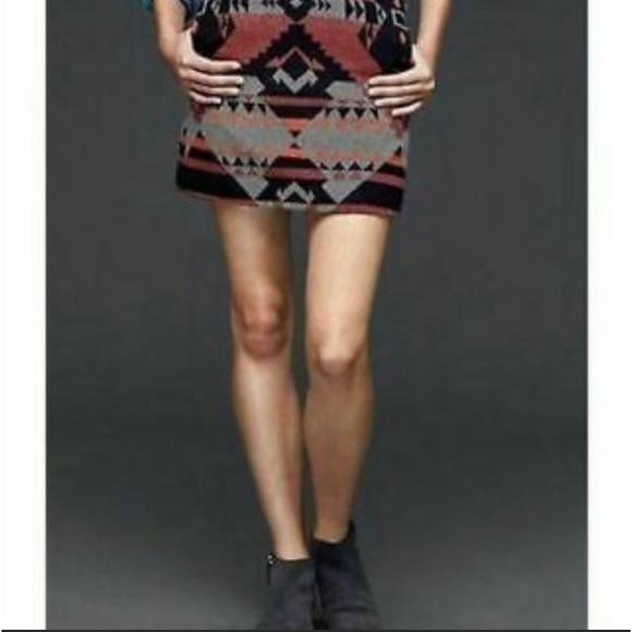 Gap NWT Tribal Print Mini Skirt Sz 8 - Picture 4 of 9